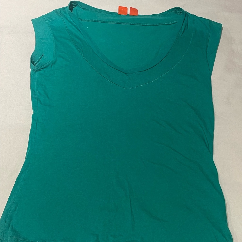 Hugo Boss Turquoise V-Neck Tank Top